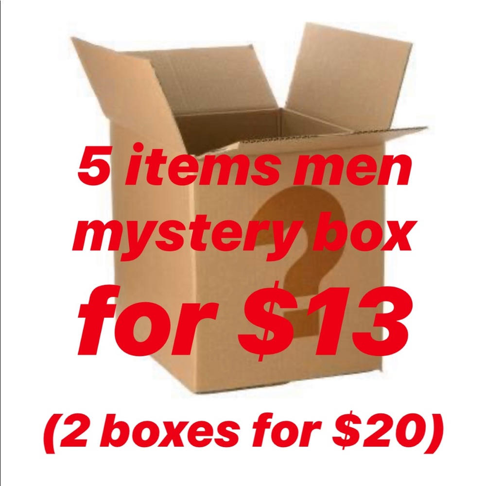 5 items men mystery box .